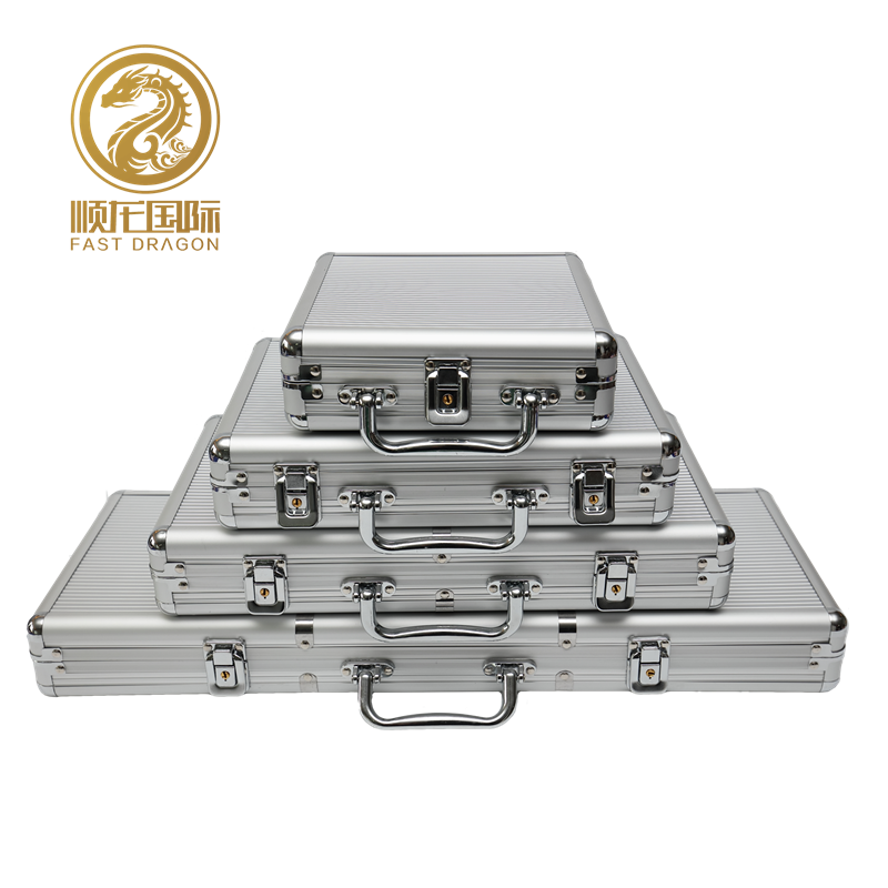 DRA-GB2012B 1pc black aluminum case ABS 11.5g Poker Chip Set 500 chips custom poker cards poker chip case