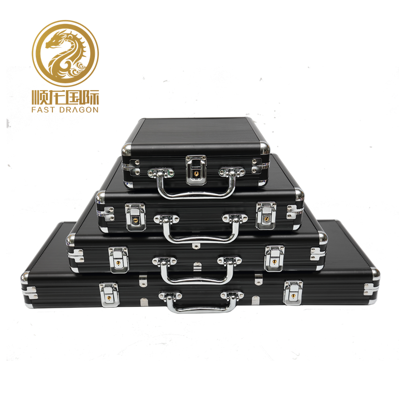 DRA-GB2012B 1pc black aluminum case ABS 11.5g Poker Chip Set 500 chips custom poker cards poker chip case