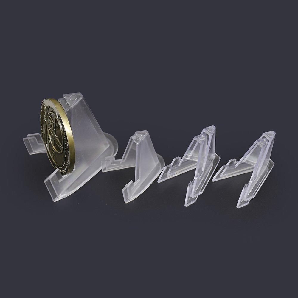 New style acrylic plastic adjustable medal coins display Clear Plastic Badge Display Stand Poker Chips Holders Coin Display Rack