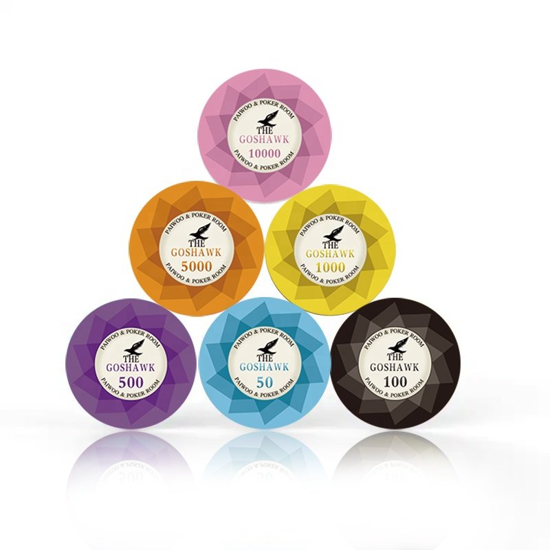 Custom Logo Ceramic Poker Chips Set Exclusively for High-End Casinos