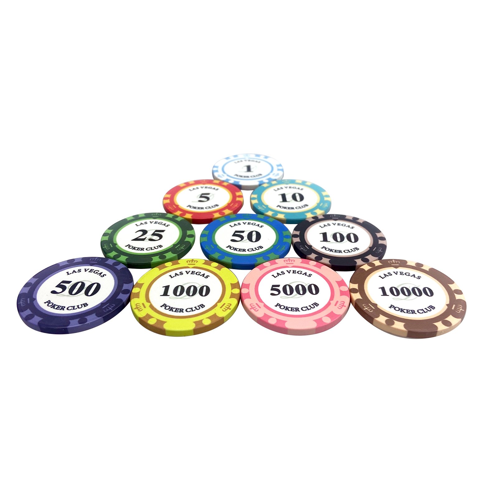 Gambling Game Personalized Ceramic Poker Chips Sector Chips With Value In Size 39mm*3.5mm Of 10g Poker chips