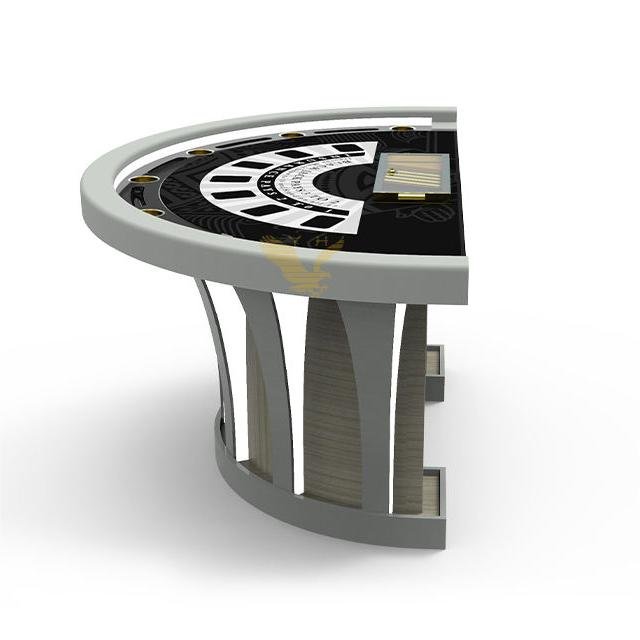 YH 86inch Good Quality Poker Table Custom Blackjack Table Wholesale Cheap Gambling Table with LED RGB Lighting for Sale
