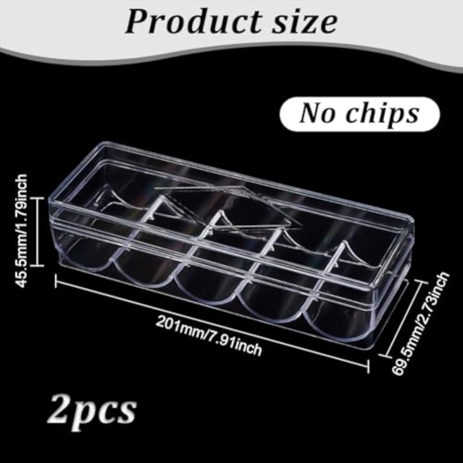 Casino Poker Room Accessories Clear Acrylic Poker Chip Tray 100pcs Capacity 39 43mm Poker Chip Organizer