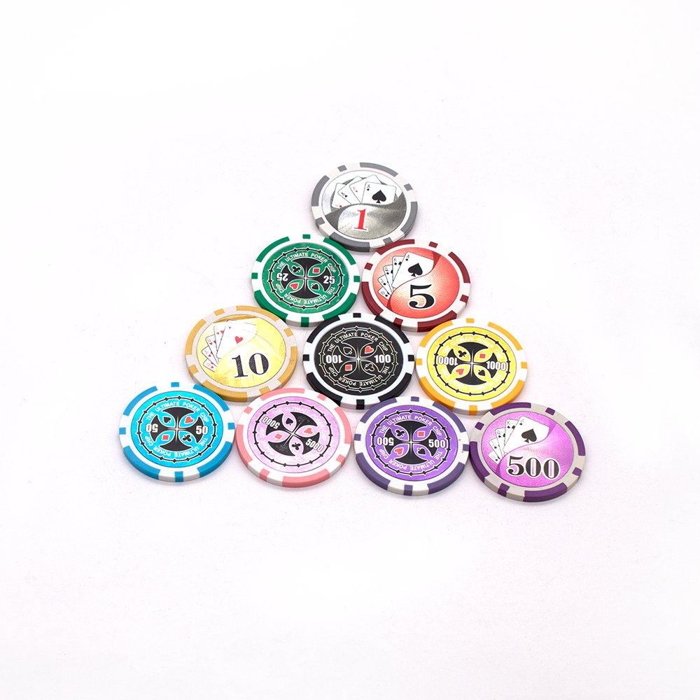High Quality Plastic ABS Casino Professional Wholesale Poker Chips 40mm With Custom Logo