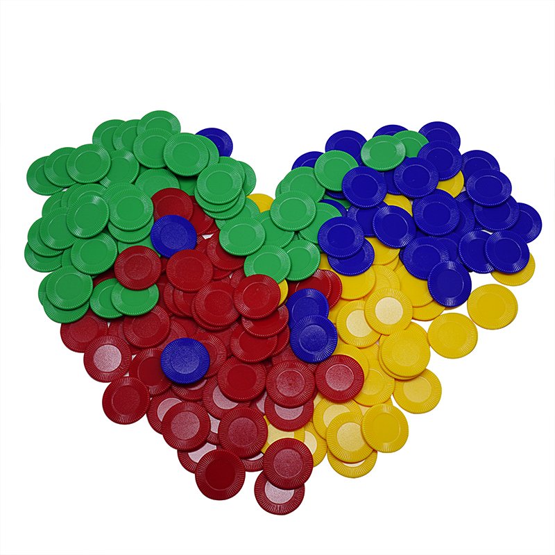 Plastic/Acrylic Transparent Color Counting Chips Discs for Board Game 22*2mm of size