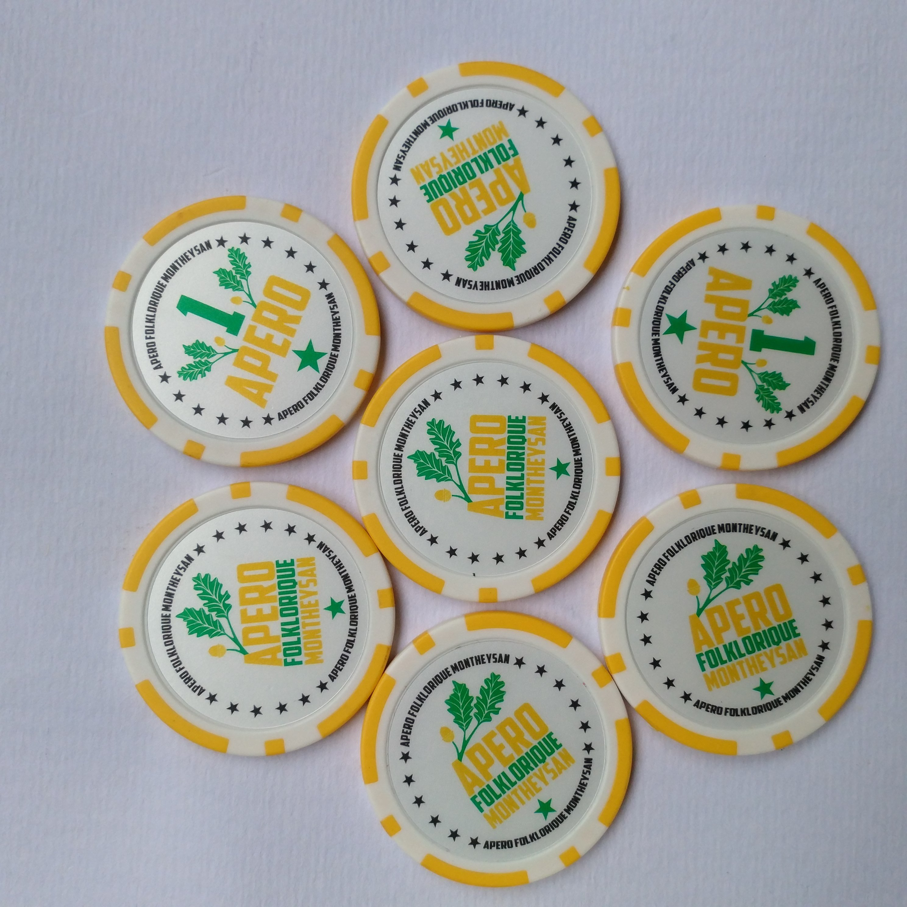 Custom made drinking tokens jetons souvenir poker chips