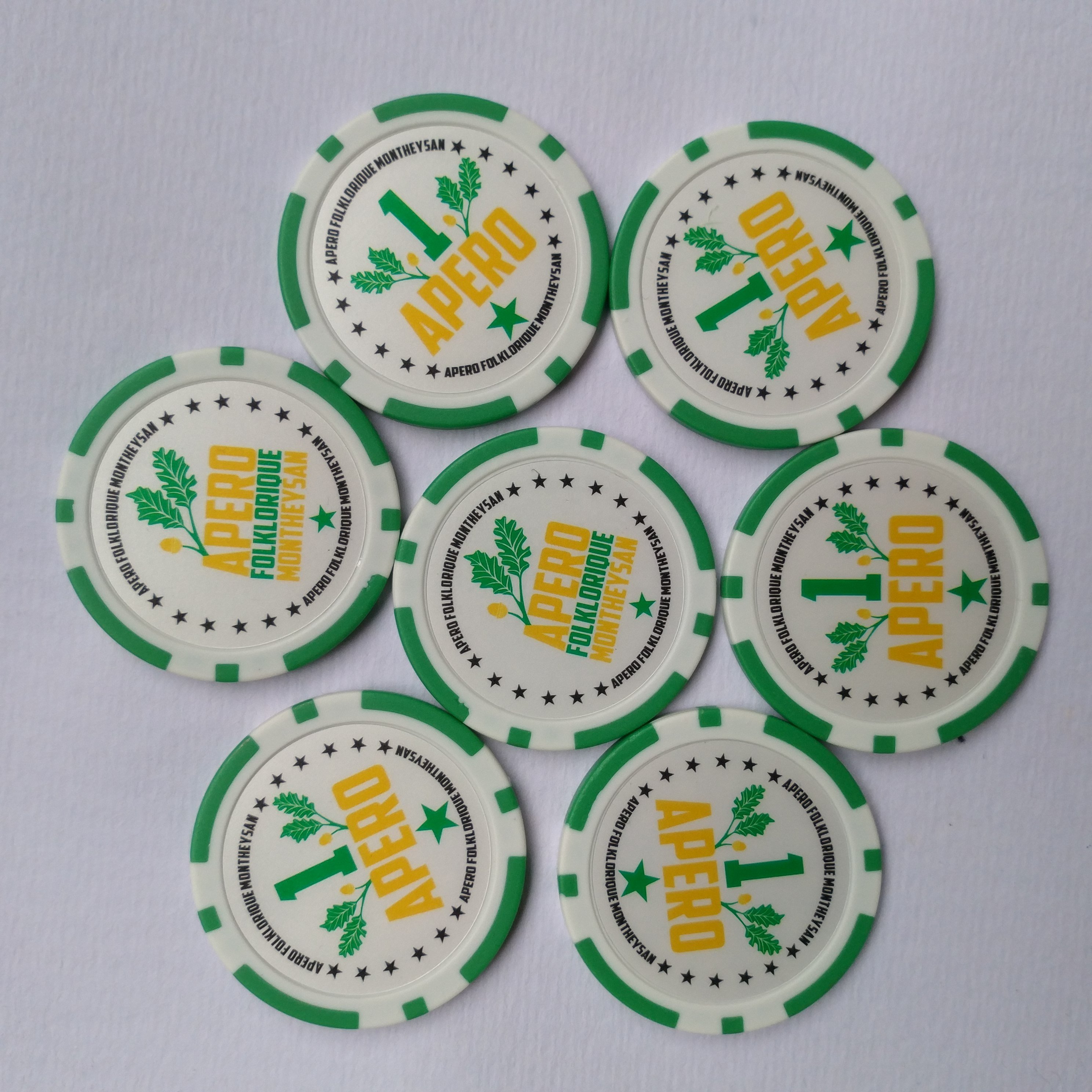 Custom made drinking tokens jetons souvenir poker chips