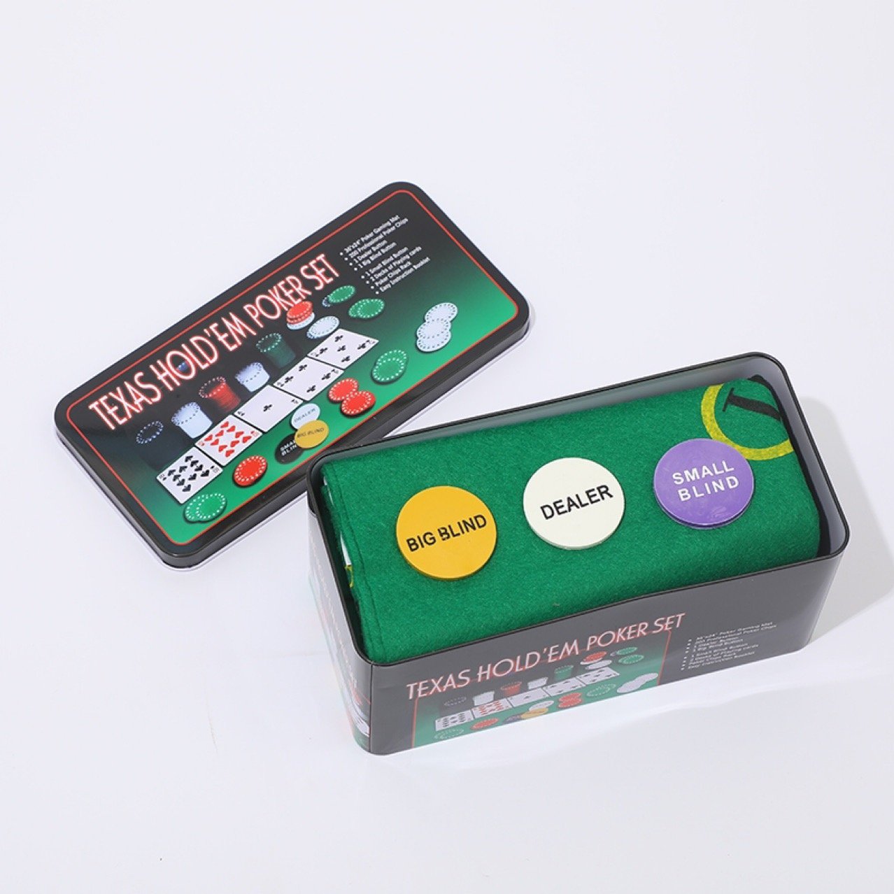 Factory Custom Cheap Blanks Clay Entertainment Mat Gift Box Set Cast Iron 200 Chips 38mm 4G PP EUR Poker Chips With Tin Box