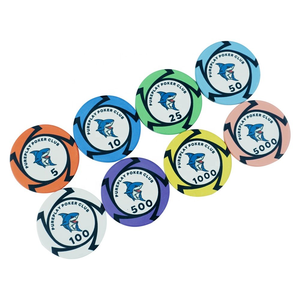 Kaile factory oem 10g poker chips ultimate with no cash value chip 39mm any logo design can print with no moq for caisno game