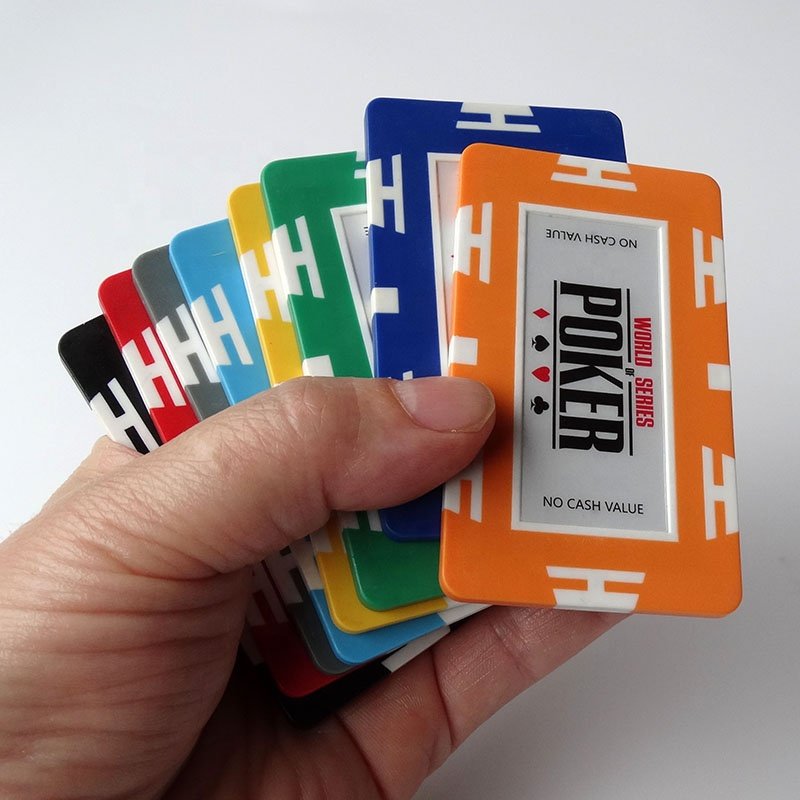 Rectangular shape poker plaques without denominations