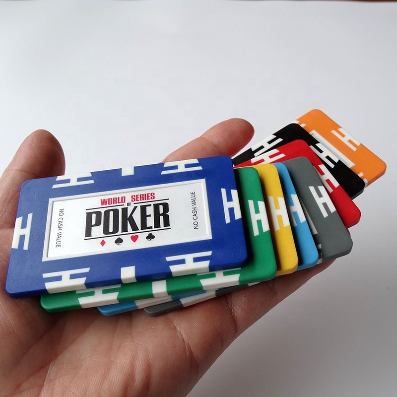 Rectangular shape poker plaques without denominations