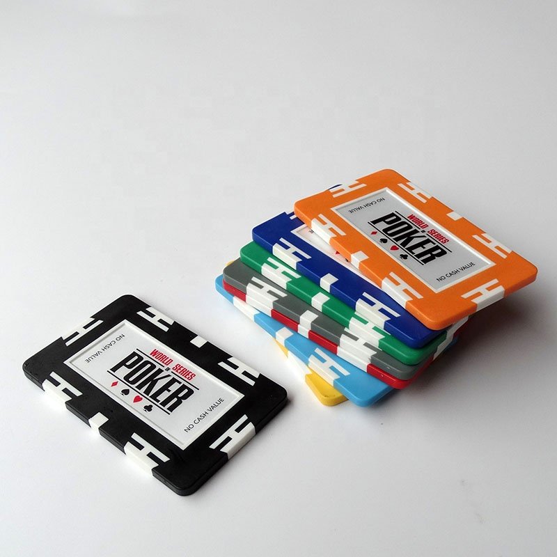 Rectangular shape poker plaques without denominations