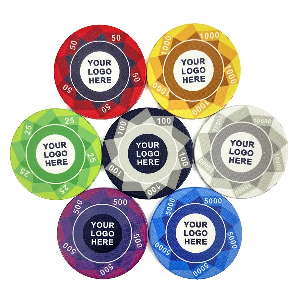 Custom Blank Ceramic Poker Chips