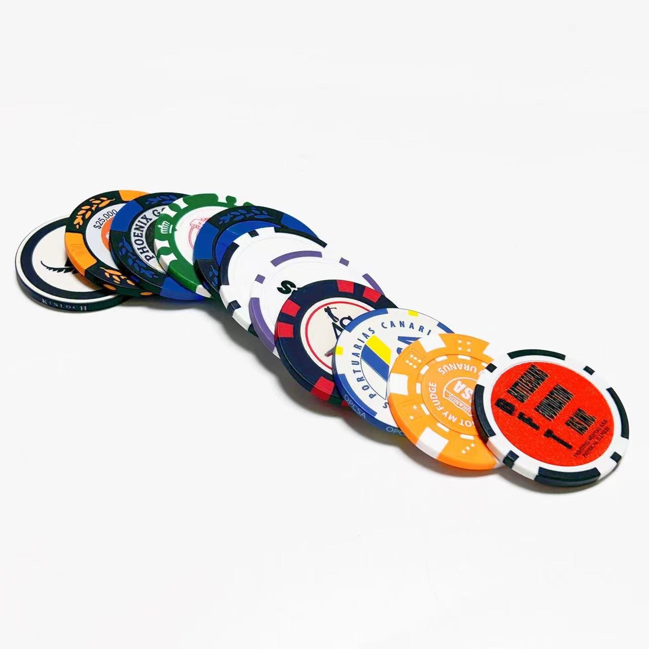 Hot sale custom poker chip style golf ball markers wholesale