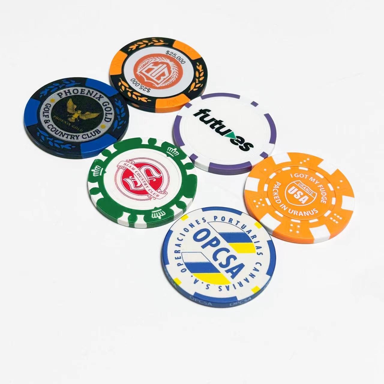 Hot sale custom poker chip style golf ball markers wholesale