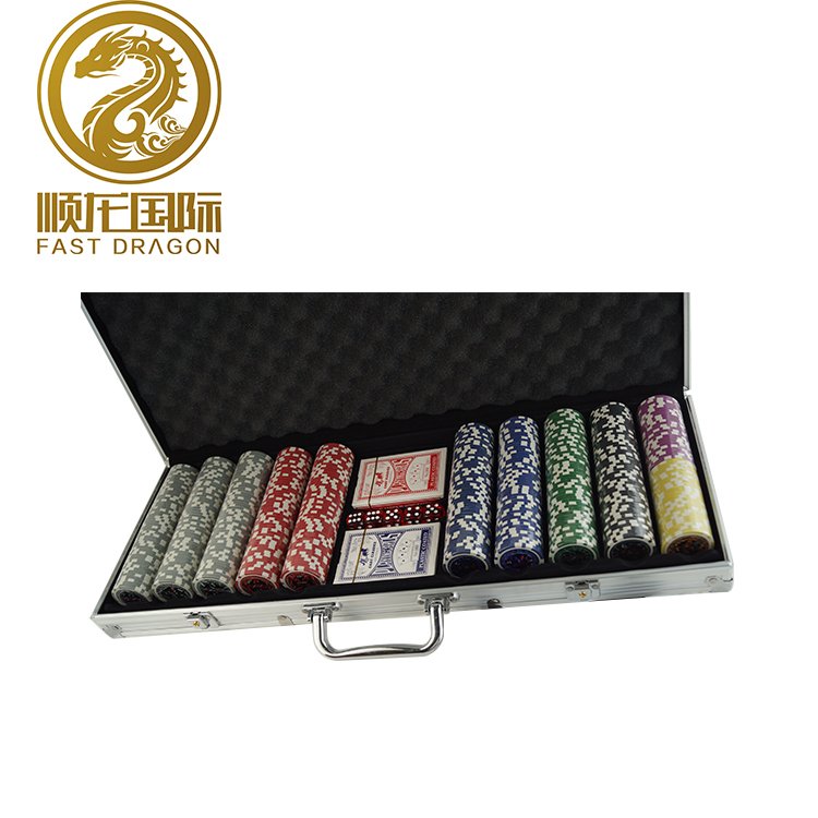 500 chips Poker Set poker chip set custom clay chips Set with Aluminum Case