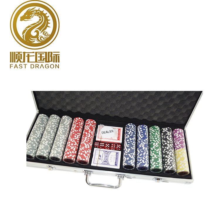 500 chips Poker Set poker chip set custom clay chips Set with Aluminum Case