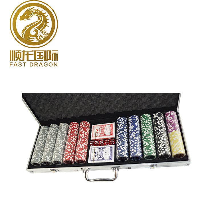 500 chips Poker Set poker chip set custom clay chips Set with Aluminum Case