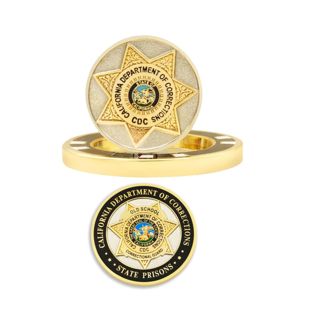 custom magnetic metal golf ball marker poker chip