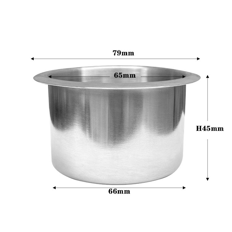 Stainless Steel Metal Coasters Cup for Sofa Silver Coaster Cup Car Armrests and Poker Table Chip Grooves Plastic Black Coasters
