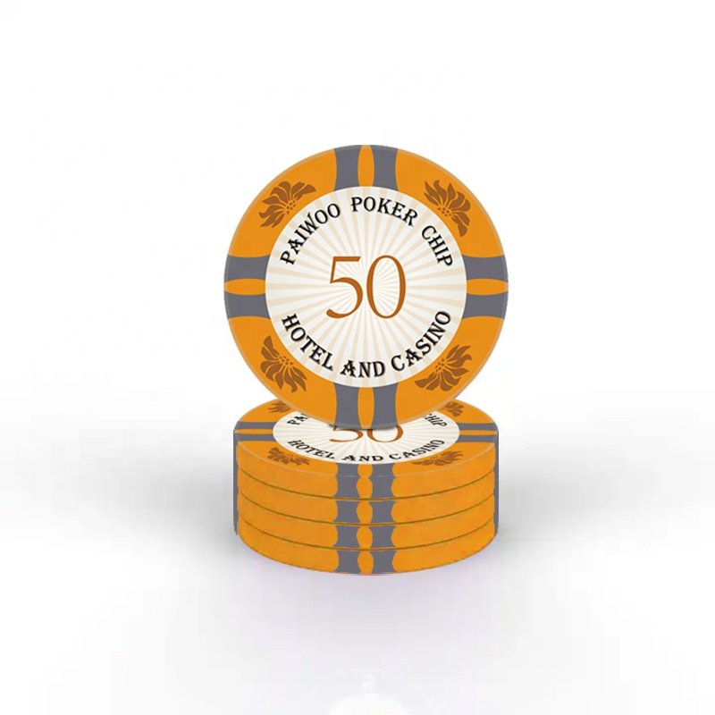 1000 Plastic Poker Chips with Ceramic Keramik Pokerchips and Jetons