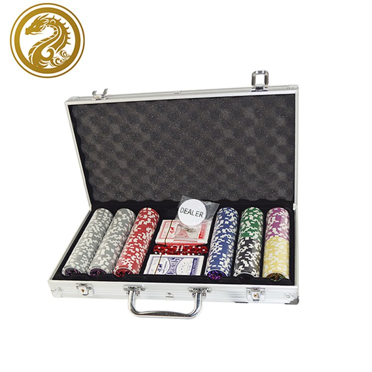 Professional Casino Custom deluxe Poker Chip game Set with silver aluminumcase