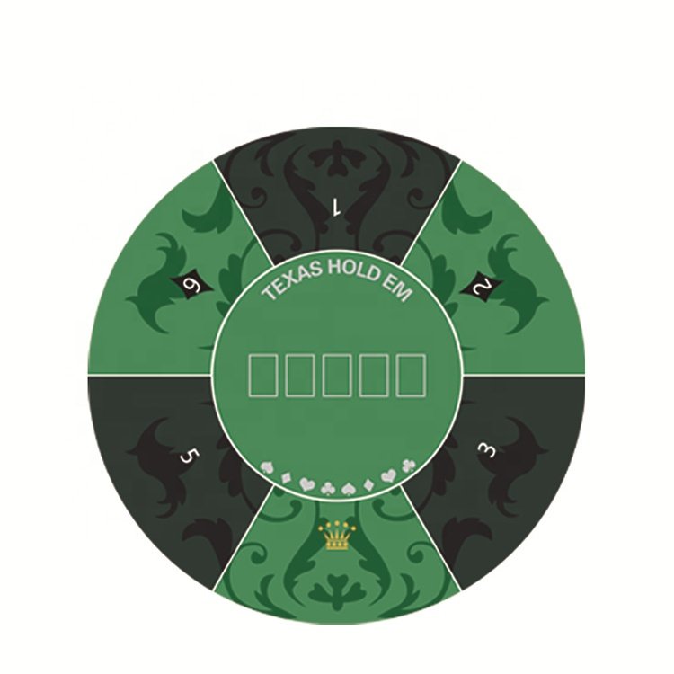 2024 LW Round Rubber Backed Table Poker Gambling Mat custom printing rubber game mat