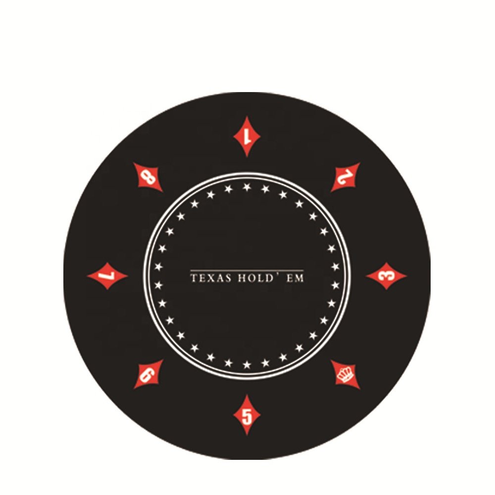 2024 LW Round Rubber Backed Table Poker Gambling Mat custom printing rubber game mat