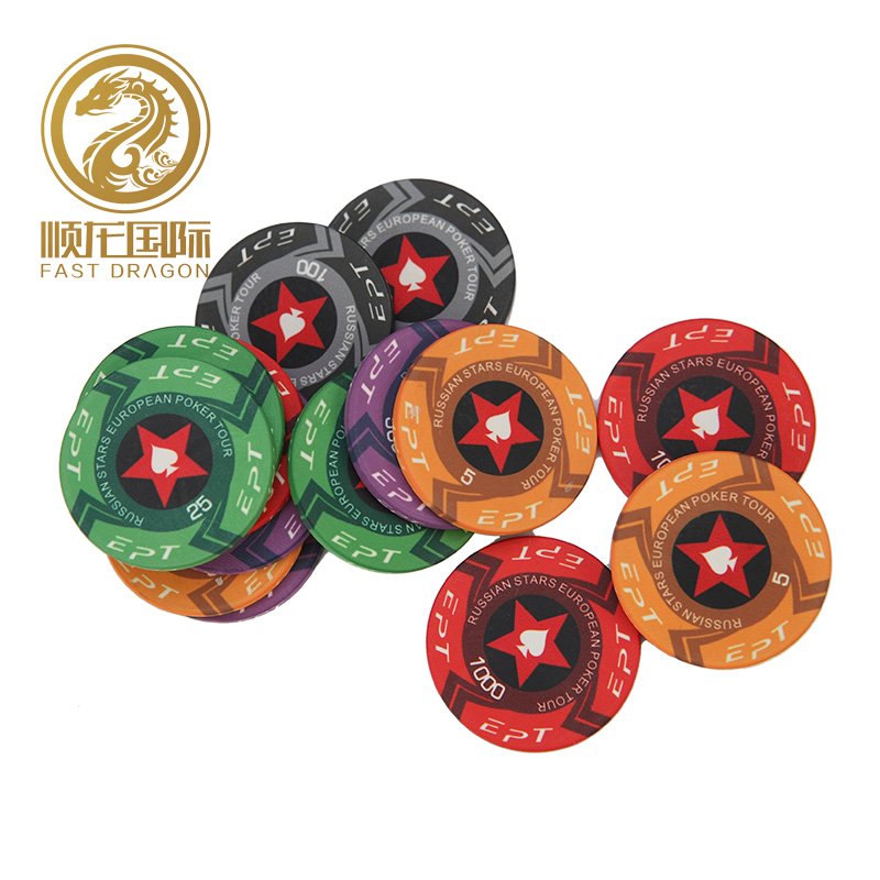 Casino Table Games 9g Ceramic Chips High Quality Print EPT ceramic chips
