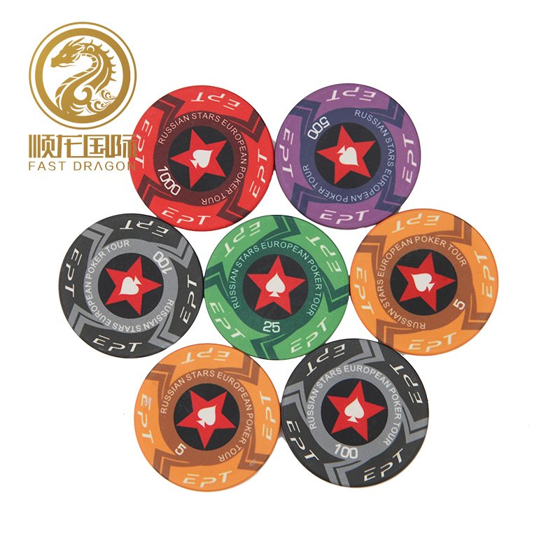 Casino Table Games 9g Ceramic Chips High Quality Print EPT ceramic chips