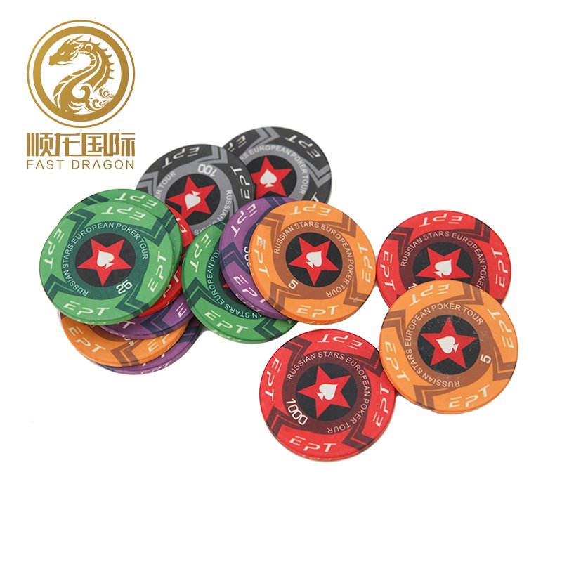 Casino Table Games 9g Ceramic Chips High Quality Print EPT ceramic chips