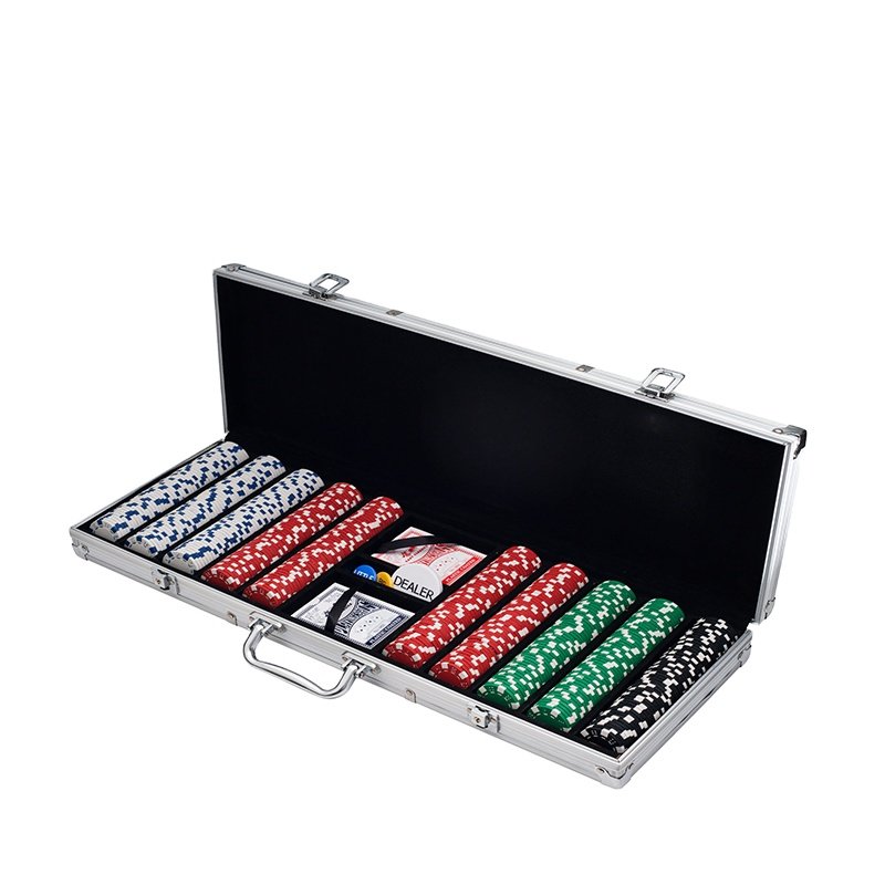 500PCS poker chip set with aluminum case