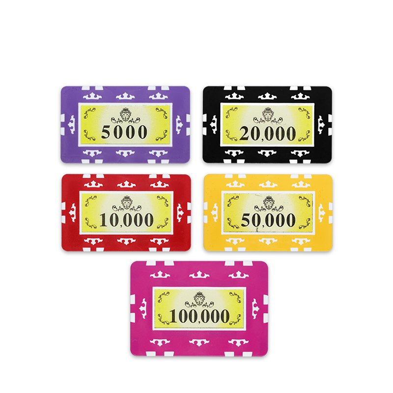 YH Free Custom Sticker ABS Chip 8 Crowns 300pcs/500pcs Poker Chip Sets For Casino