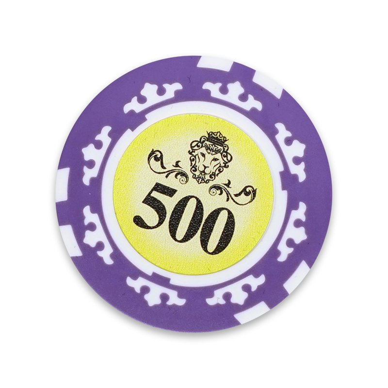 YH Free Custom Sticker ABS Chip 8 Crowns 300pcs/500pcs Poker Chip Sets For Casino