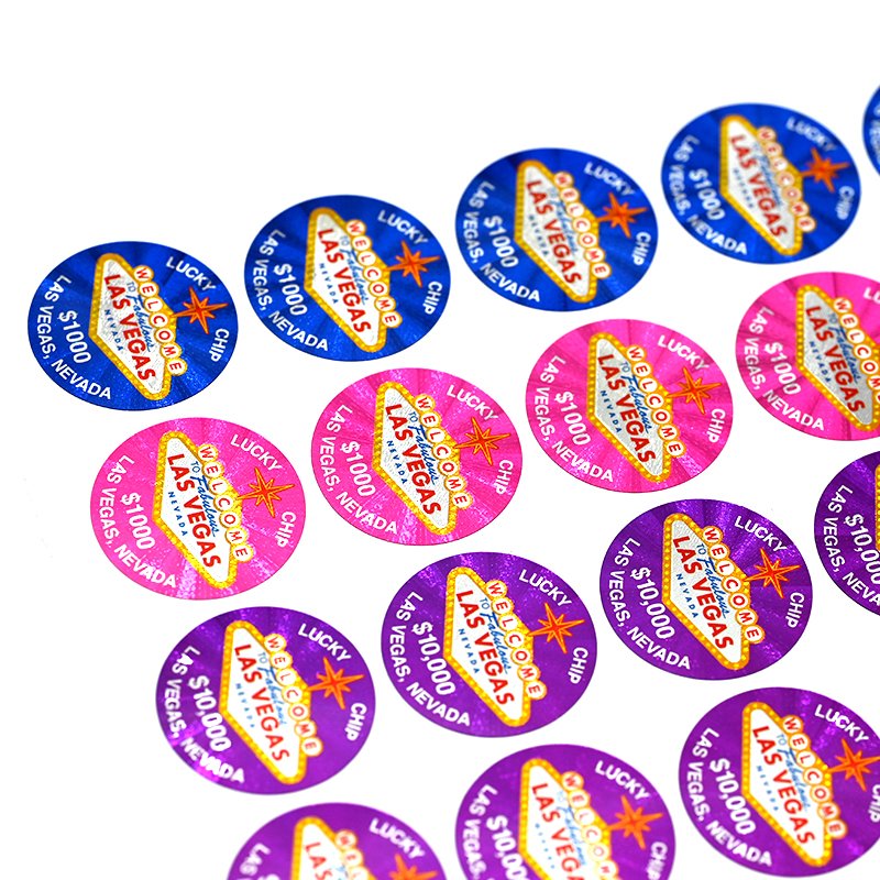Wholesale Hot Stamping Holographic Ceramic Poker Chips Golf Mini Metal Poker Chips Set Laser Label with Custom Logo