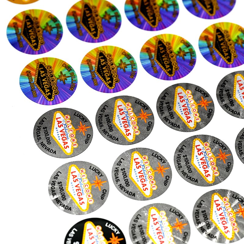 Wholesale Hot Stamping Holographic Ceramic Poker Chips Golf Mini Metal Poker Chips Set Laser Label with Custom Logo