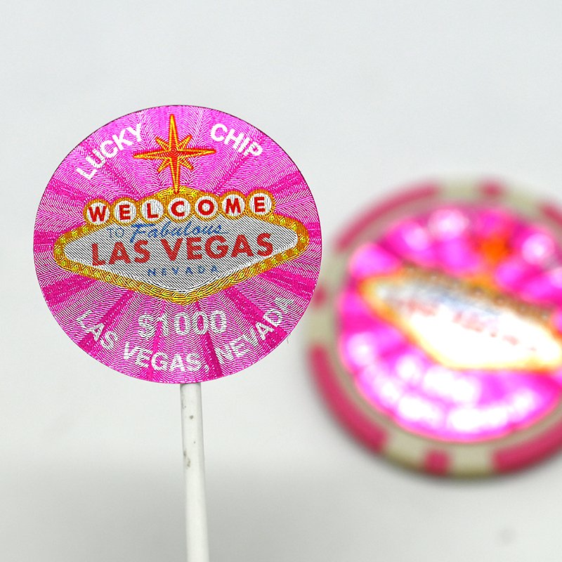 Wholesale Hot Stamping Holographic Ceramic Poker Chips Golf Mini Metal Poker Chips Set Laser Label with Custom Logo