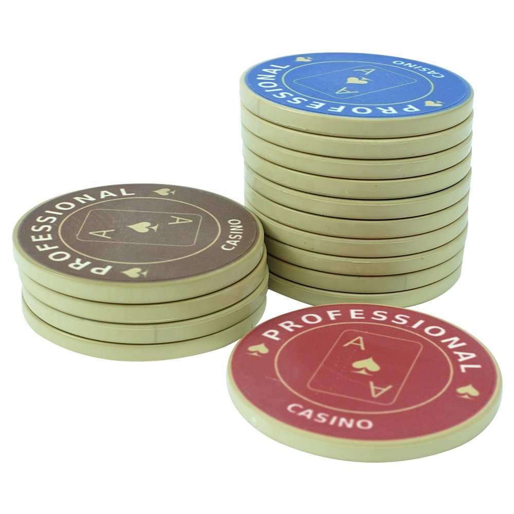 Professional custom casino rourlette poker chips 10g with poker cards print on it 1000pcs in a export carton for gambling