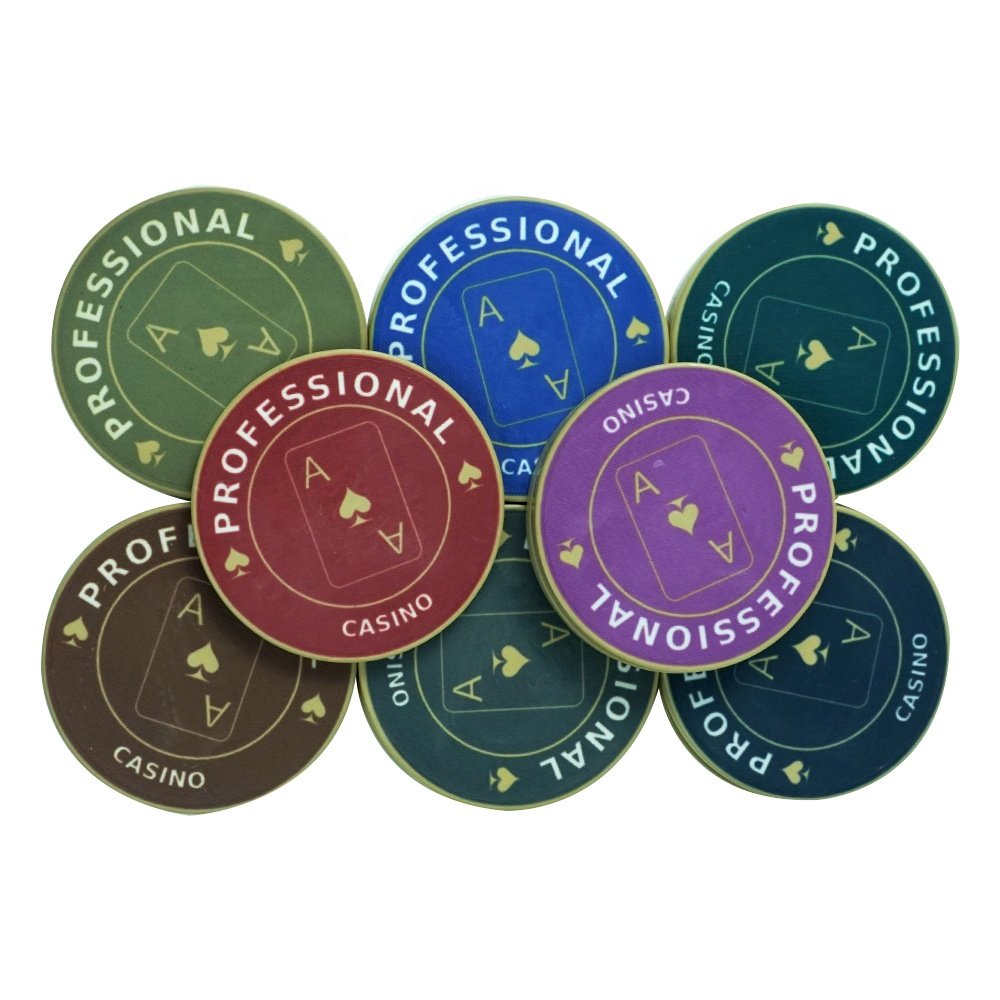 Professional custom casino rourlette poker chips 10g with poker cards print on it 1000pcs in a export carton for gambling