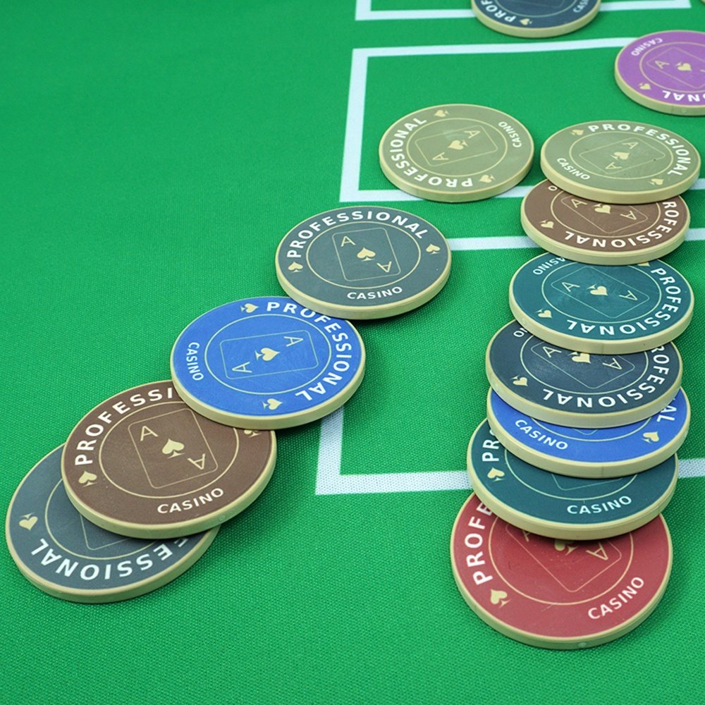 Professional custom casino rourlette poker chips 10g with poker cards print on it 1000pcs in a export carton for gambling