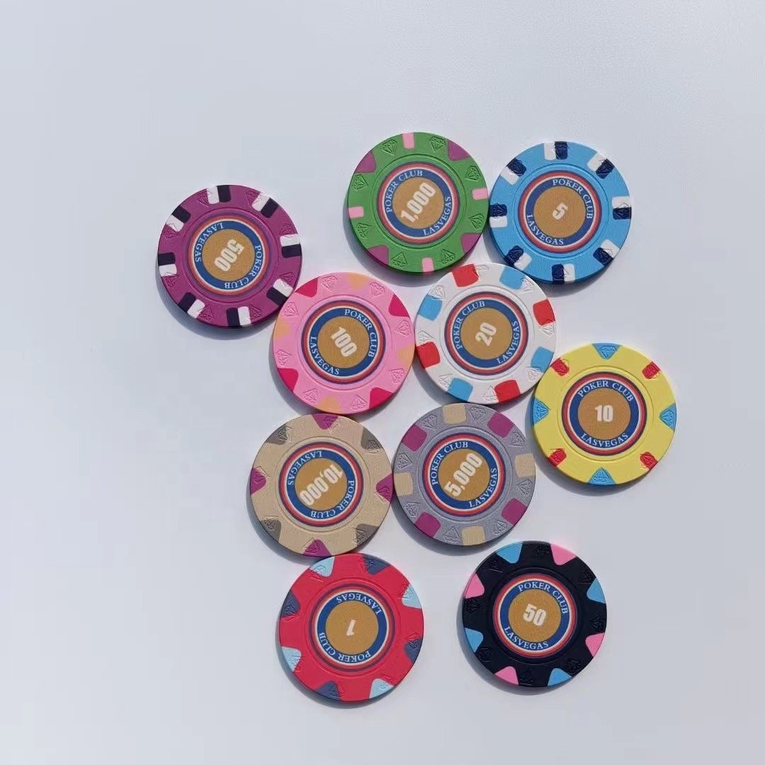 10G 39MM ceramic poker chip sublimation ARIA tournament poker chips with aligned edge