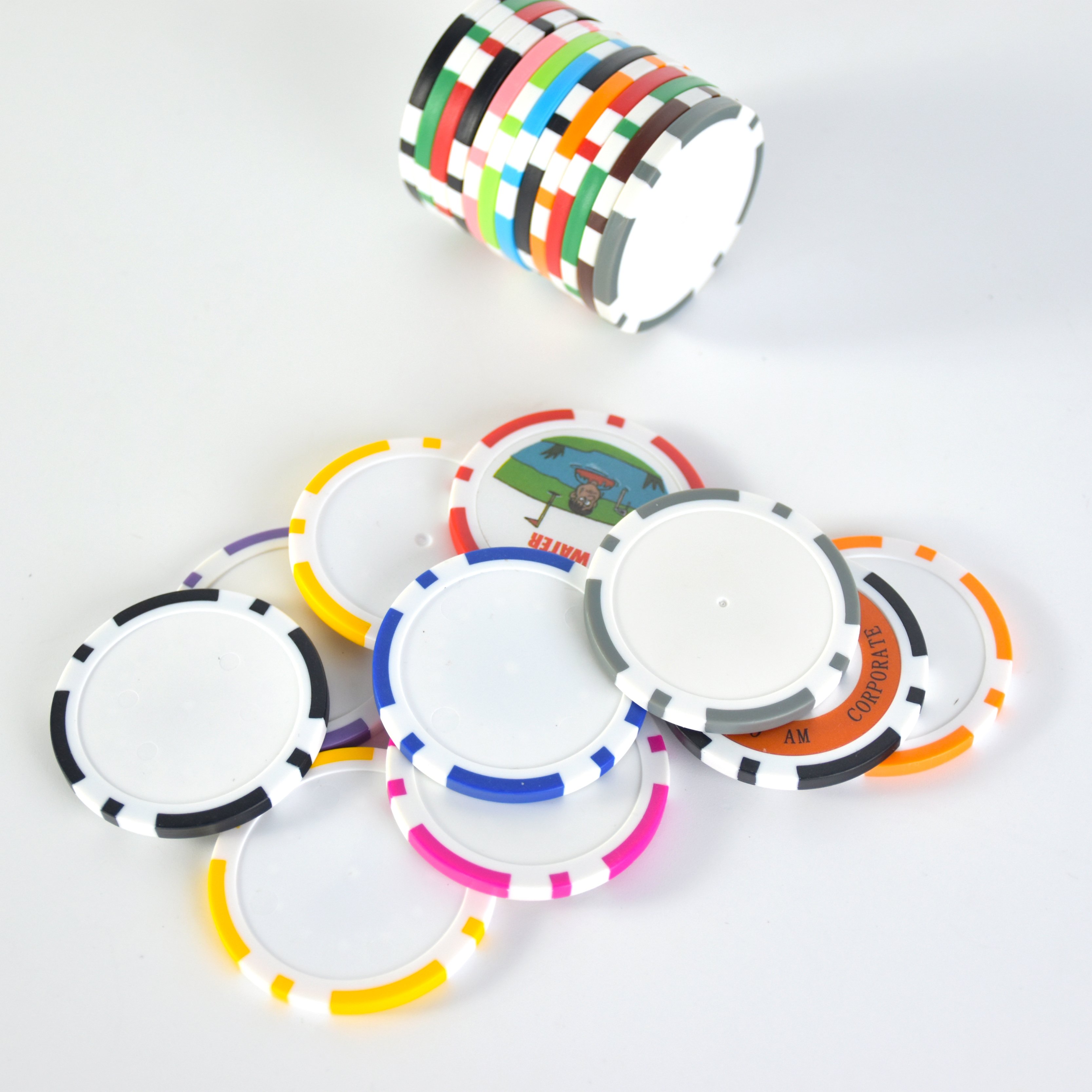 Factory price plastic poker chip custom logo golf poker chips