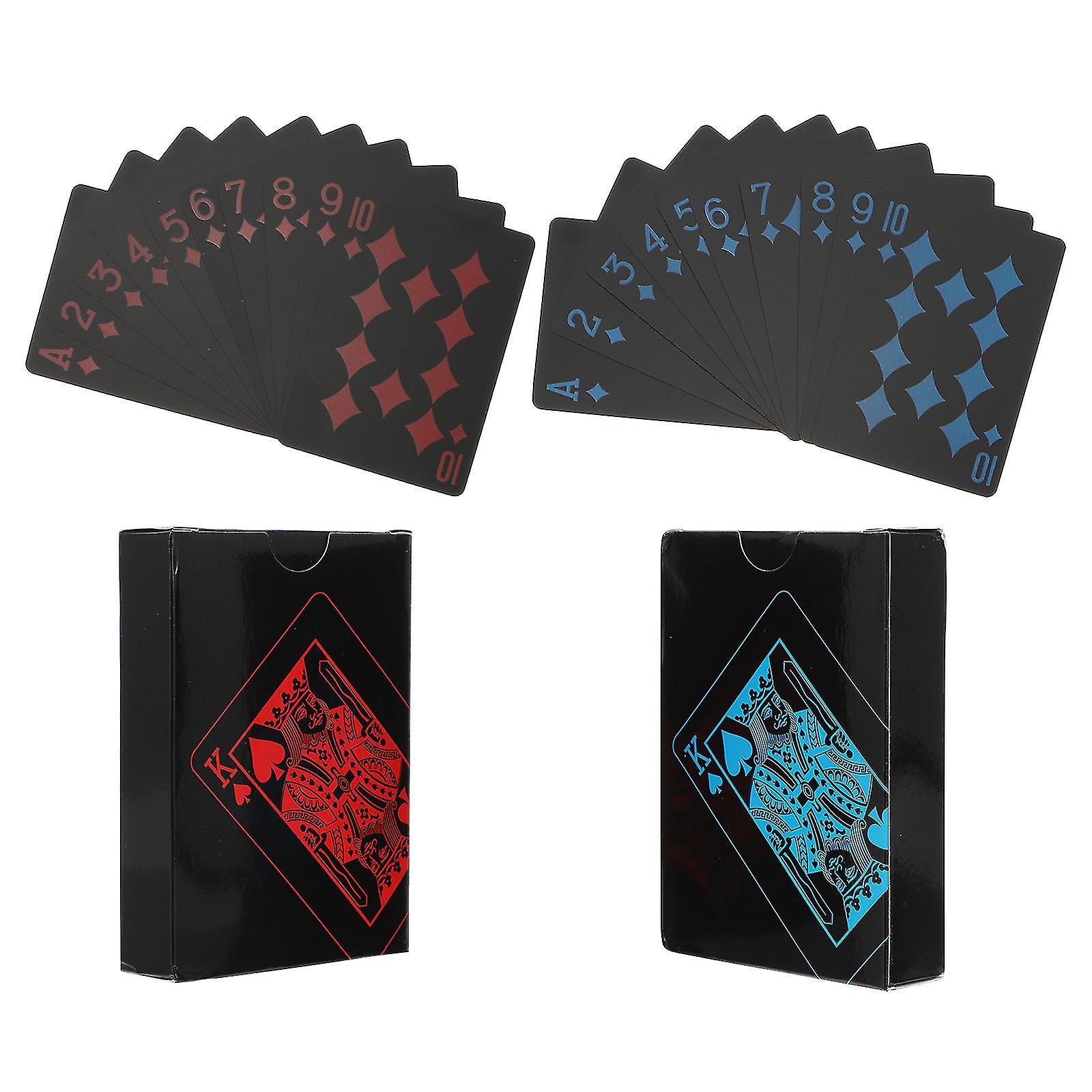 Wholesale Plastic Black Playing Card Hot Selling Print Poker Chip Set Custom Logo Pvc Poker with Tuck Box