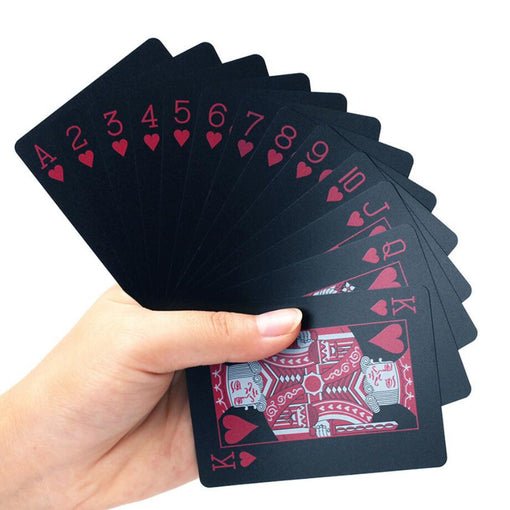 Wholesale Plastic Black Playing Card Hot Selling Print Poker Chip Set Custom Logo Pvc Poker with Tuck Box