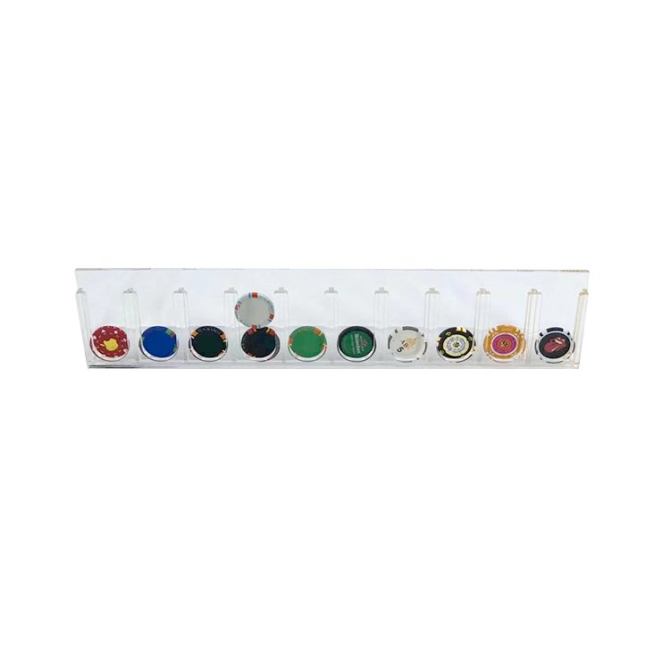 Clear Acrylic Poker Chip Display Racks 20pcs Casino Roulette Chip Display Rack Chip Holder