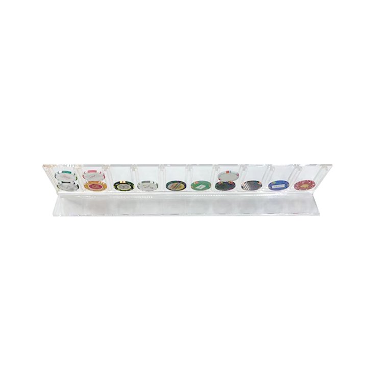 Clear Acrylic Poker Chip Display Racks 20pcs Casino Roulette Chip Display Rack Chip Holder