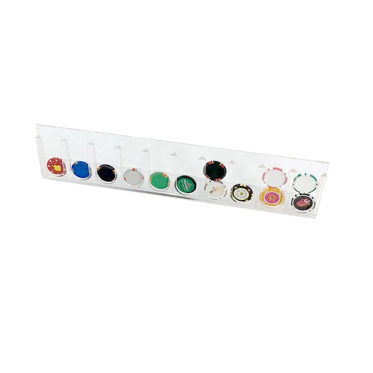 Clear Acrylic Poker Chip Display Racks 20pcs Casino Roulette Chip Display Rack Chip Holder