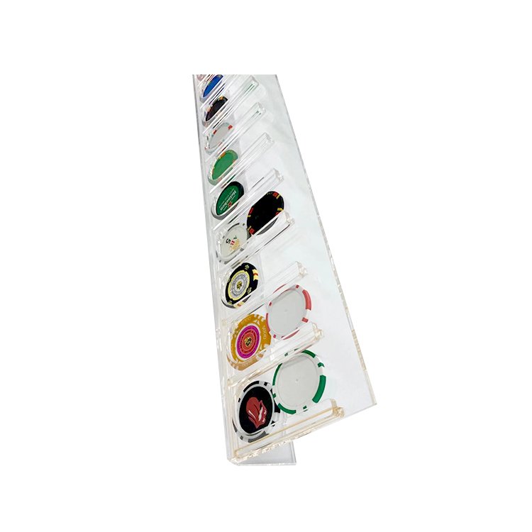Clear Acrylic Poker Chip Display Racks 20pcs Casino Roulette Chip Display Rack Chip Holder