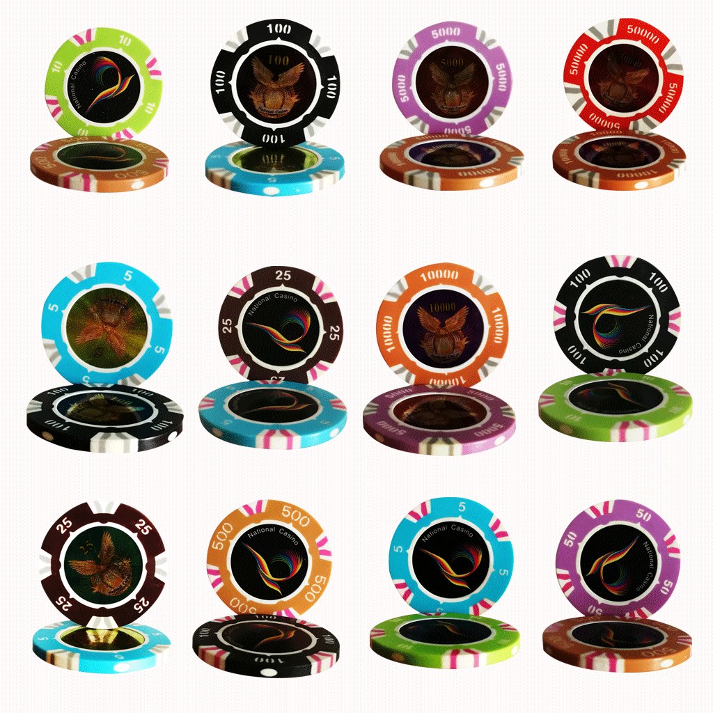 Custom RFID Poker Chips Sticker Ceramic Poker Chips For Casino Gamble