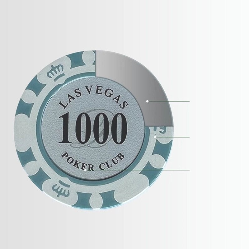 Clay Poker Chips 40mm Casino Chip Token Gambling For Card Board Game 14g Table Game Token Coins
